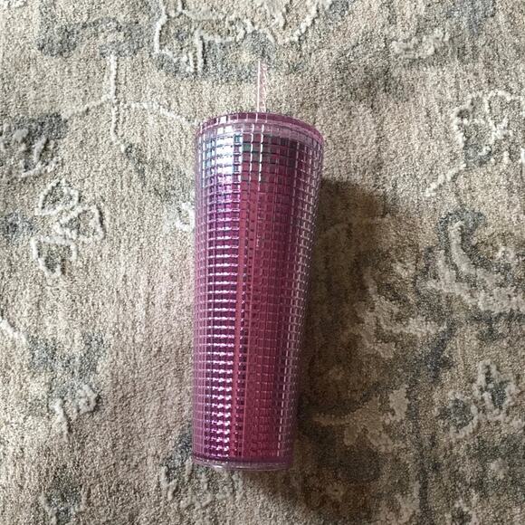 NWT Starbucks Blue and Purple Grid Tumbler - Picture 3 of 6